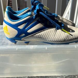 Adidas Kids White and Blue Sneakers